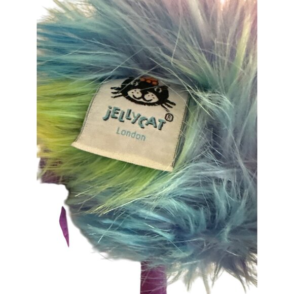 12" Jellycat Rainbow Pompom Ostrich Plush Fuzzy Bird Stuffed Plush - Picture 2 of 5